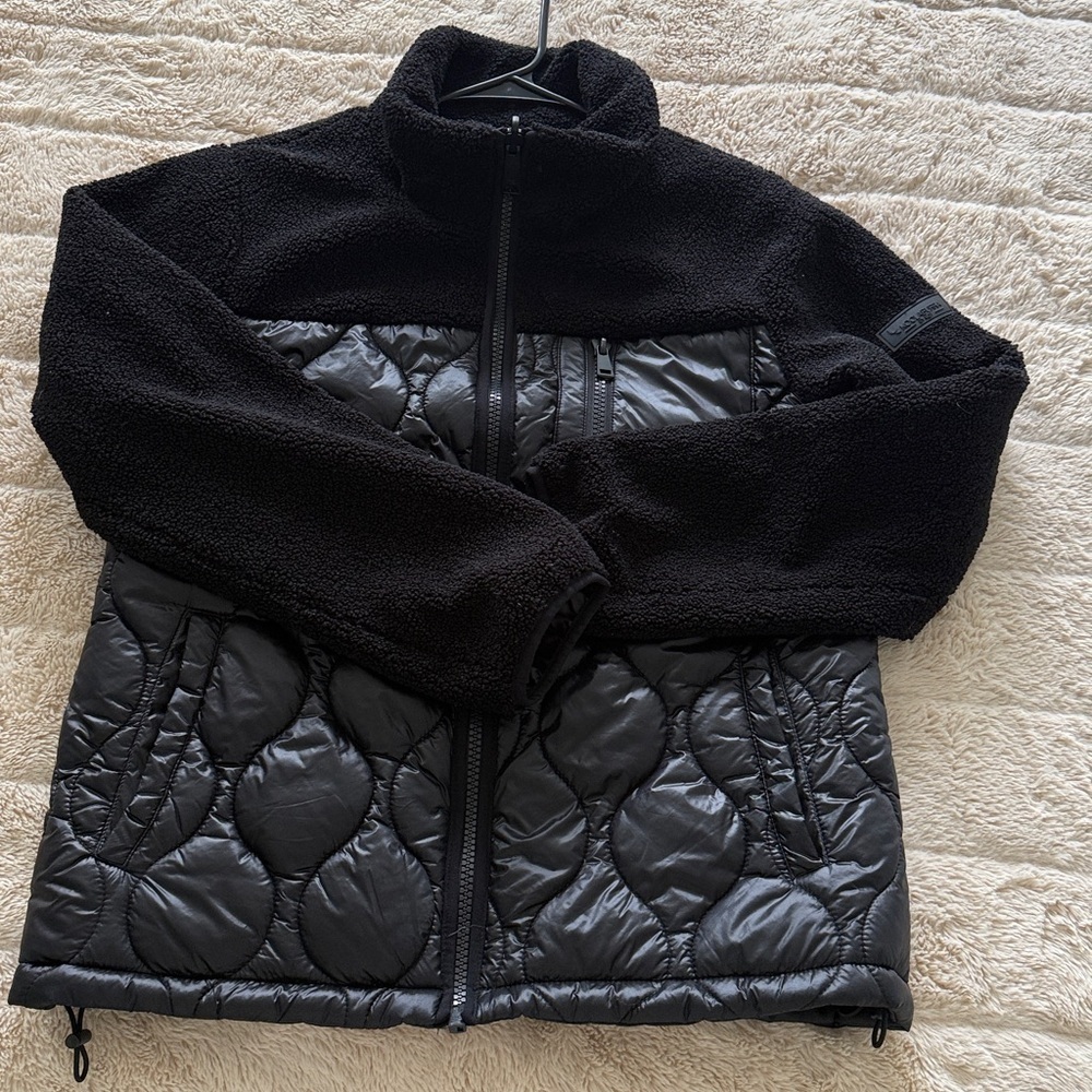 Koolaburra By UGG Teddy Quilted Jacket Size Medium Black - Picture 9 of 10